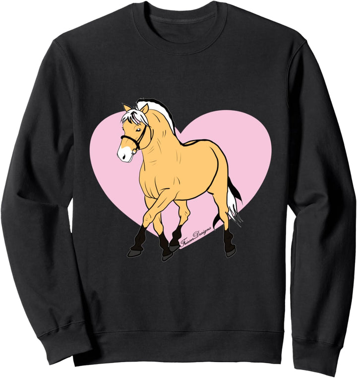 Fjordpferd, Fjord, Fjordi mit Herz ein Pony Fan süsses Pferde Sweatshirt
