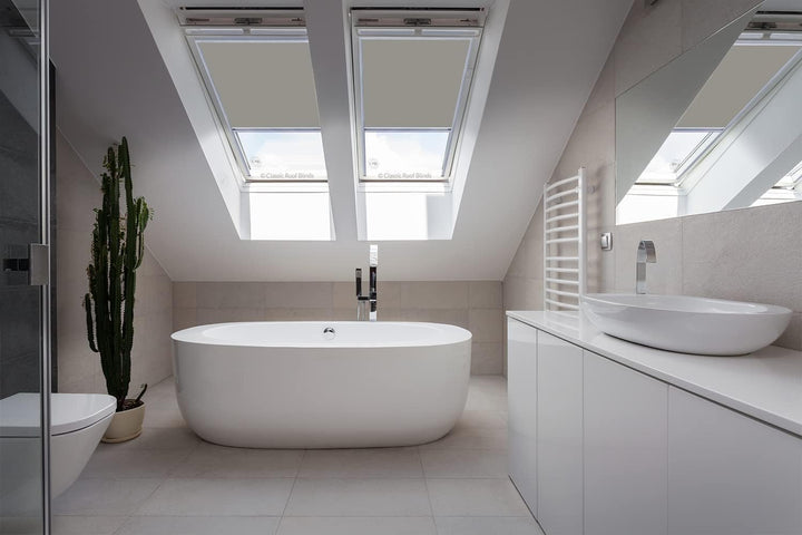 Classic Roof Blinds für Dakstra und Rooflite Dachfenster, Verdunkelungsrollo, Hellgrau (M6A), M6A