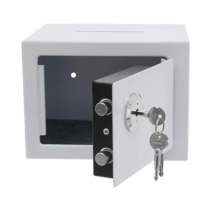 Schlüsselsafe Safe Tresor mit Münzeinwurf &amp; Schlüssel| 4.6L Sicherheitstresor Möbeltresor Wandtresor