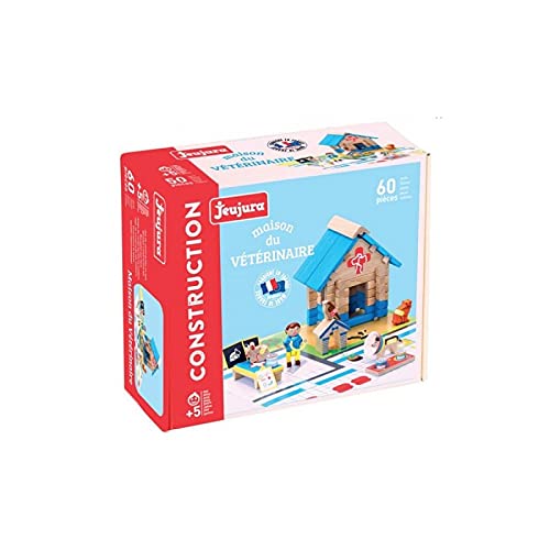 Jeujura J8216 La Maison du vetérinaire-60 Stück Zubehör für Babypuppen, bunt, S