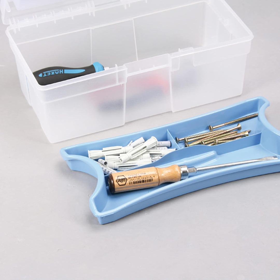 Allit 416401 McPlus Clear 12.5, blau, Aufbewahrungskoffer, Werkzeugkoffer, Nähkoffer, Werkzeugkiste