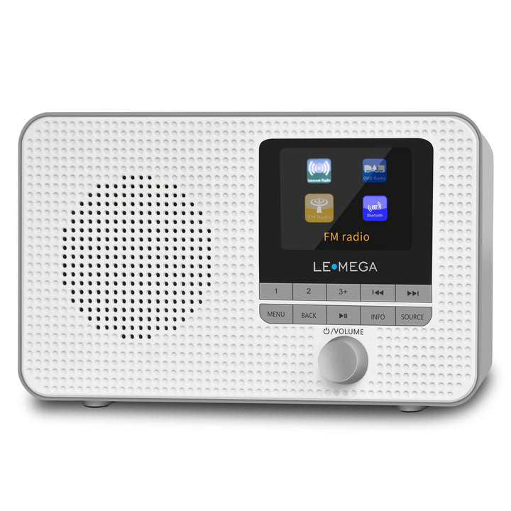 LEMEGA IR1 Tragbares WiFi Internetradio,DAB/DAB+/FM Digitalradio,Bluetooth,Doppelwecker,Schlaf-Snooz