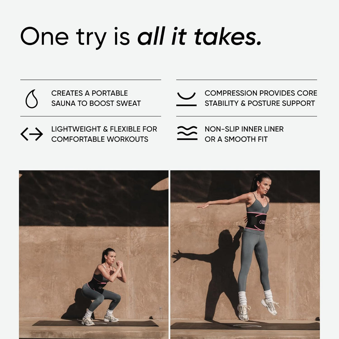 Sports Research Bauchgurt „Sweet Sweat“ zur Förderung der Schweissbildung am Bauch, Pinkes Logo, Lar