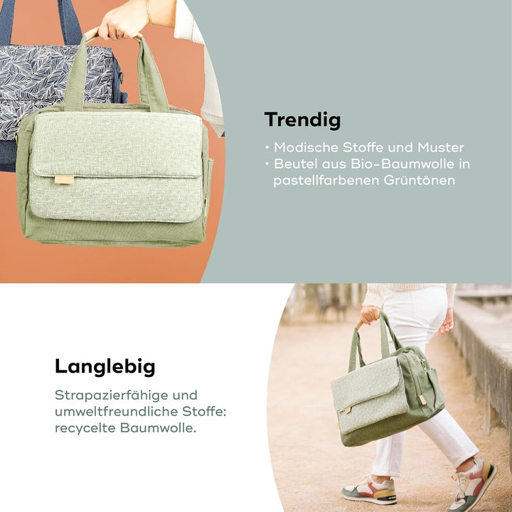 Babymoov Wickeltasche Day to Day Bag Abstract, Alltagstauglich, 2 in 1, abnehmbare 3L-Tasche, 6 Zube