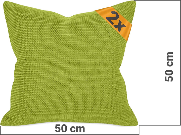 npluseins 2er Pack Kissenhüllen mit Struktur-Muster - Polsteroptik 617.767, 1 Pack (2 Stück) - Kisse