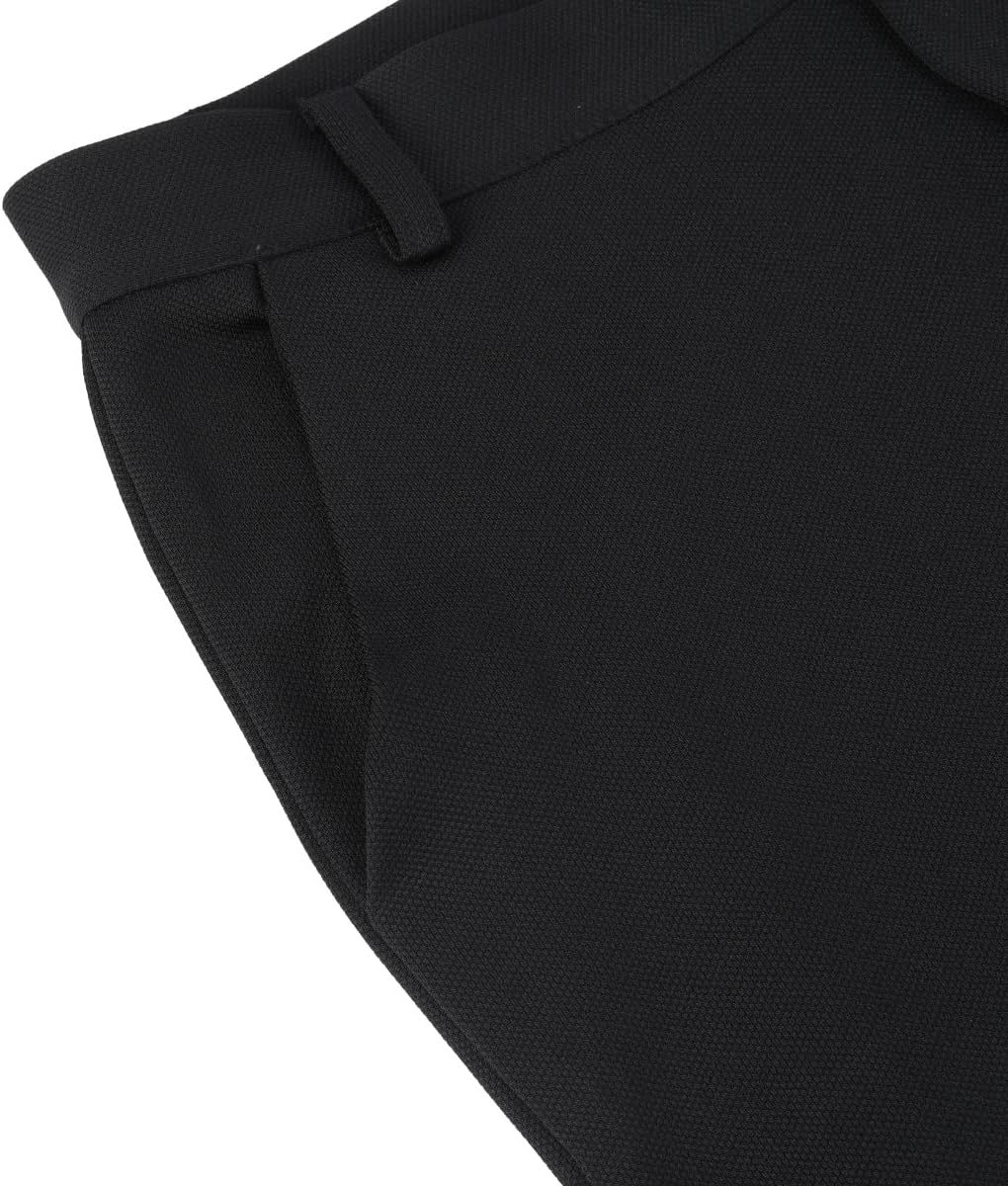 Allthemen Herren Anzughose mit Stretchkomfort Slim Fit Anzug Straight Hose für Business M Schwarz, M