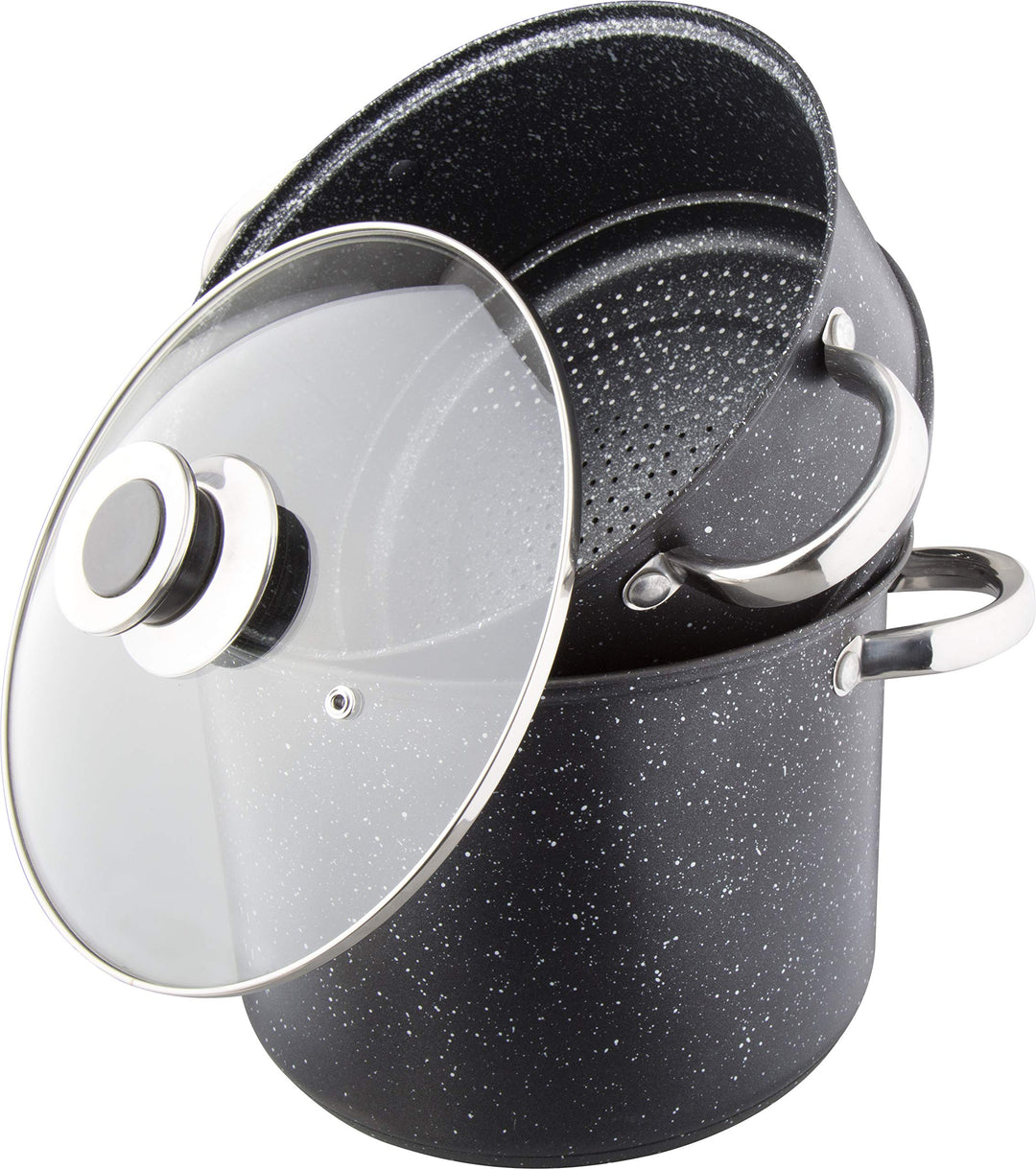 Kamberg – 0008122 – Couscoustopf/Dampfgarer/Kochtopf  (3‑in‑1) – Durchmesser 24 cm – 8 Liter – Hochw