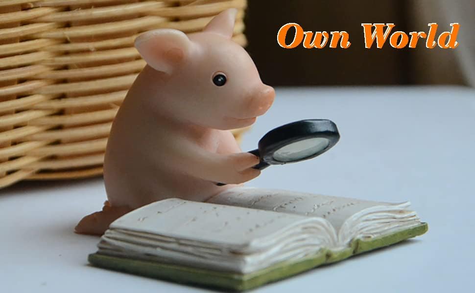 Miniatur Feengarten Schwein Figur Telefonständer- von ganzem Herzen Hörendes Schwein, Hörendes Schwe