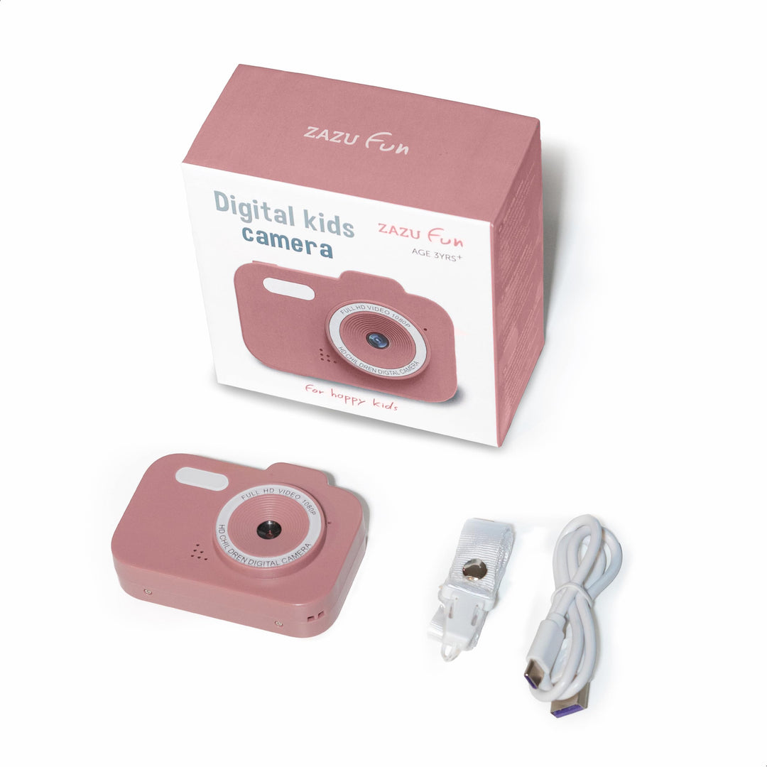 ZAZU Fun HD Digitalkamera für Kinder – 1080P Video, 2,0-Zoll-Display, wiederaufladbar, tragbare Kind