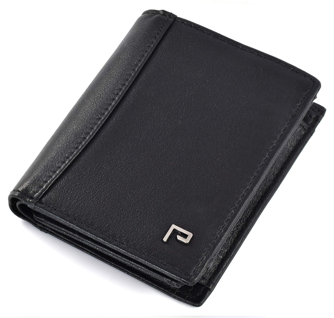 Geldbörse Herren Nappaleder | Münzfach & RFID Schutz | Leder Portmonee klein | Slim Wallet | Geldbeu