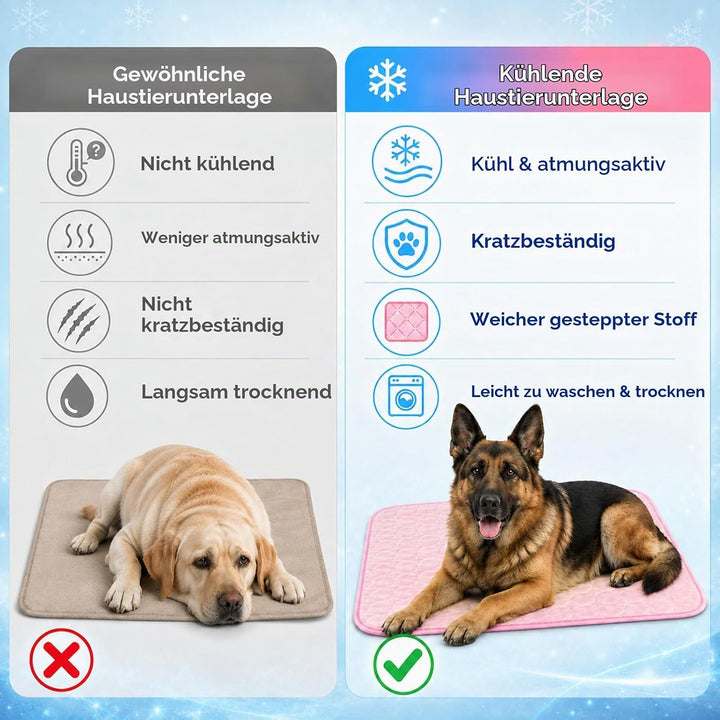 Kühlmatte für Hunde, Kühldecke Hund 100x70cm, Hundematten Sommer Kühlkissen, Haustier Hundematte für