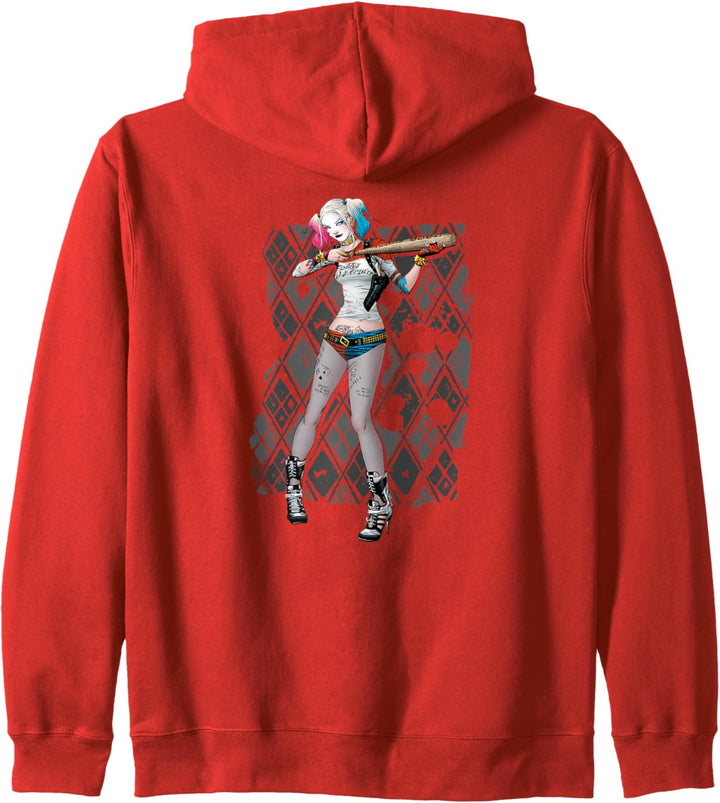 Suicide Squad Harley Quinn Argyle Kapuzenjacke