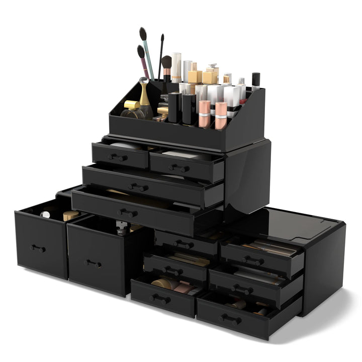 Readaeer Makeup Organizer/Kosmetik Aufbewahrungsbox/Schmink Aufbewahrungskasten in 4 Lagen， ist für