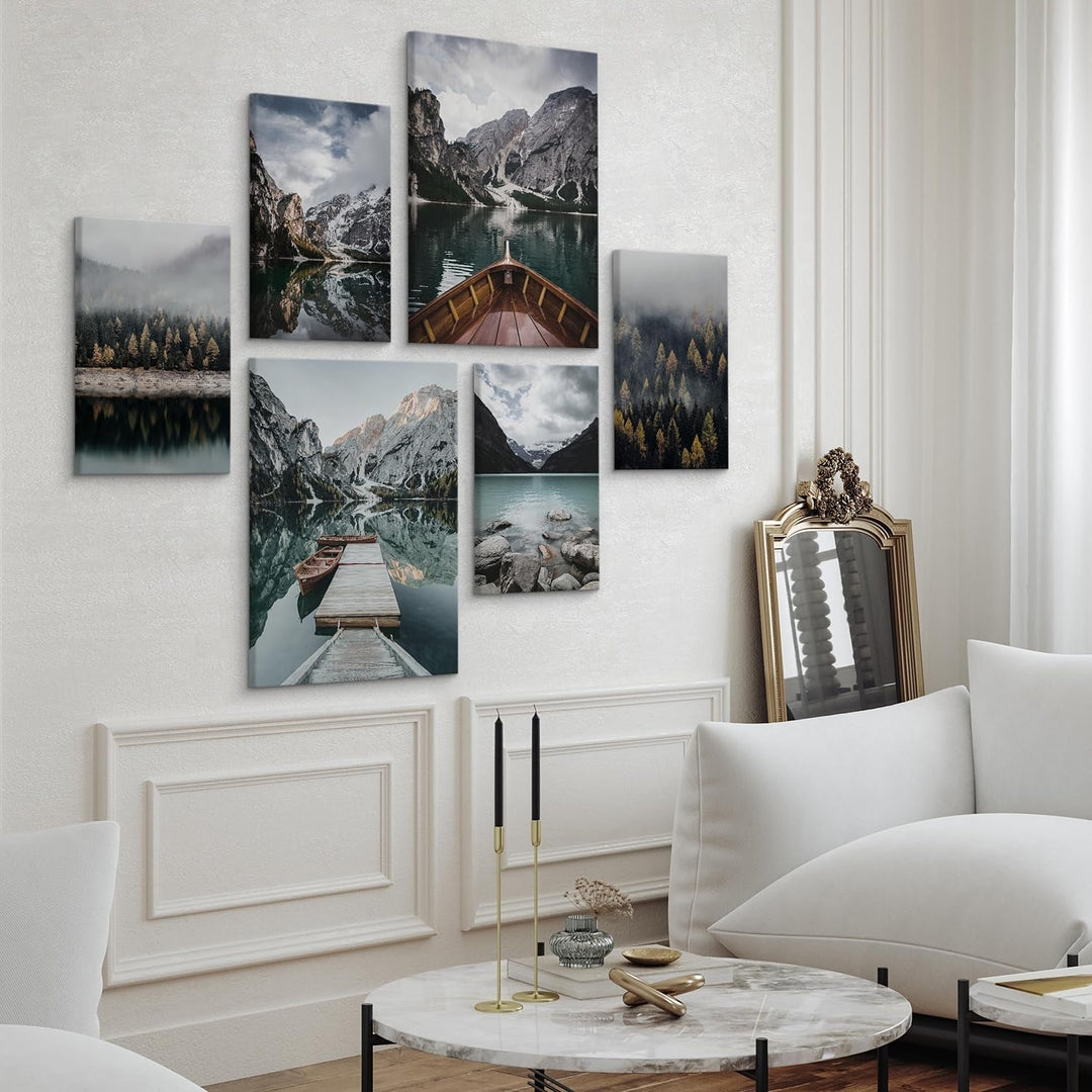 Muralo - Wandbilder Set - Leinwand Bilder Set Aufhängefertig - Bilder für Wohnzimmer Schlafzimmer -