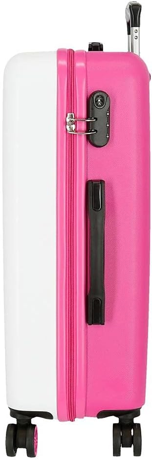 Roll Road Little Me Koffer, mittelgross, Weiss, 46 x 65 x 23 cm, starr, ABS, seitlicher Zahlenkombin