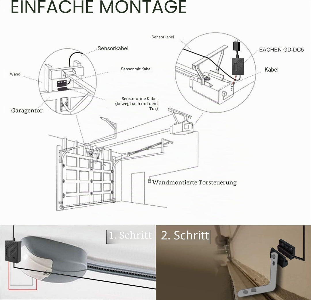 Newgoal WiFi Smart Home Garagentoröffner, Funkschalter Fernbedienung mit App, kompatibel mit Alexa,