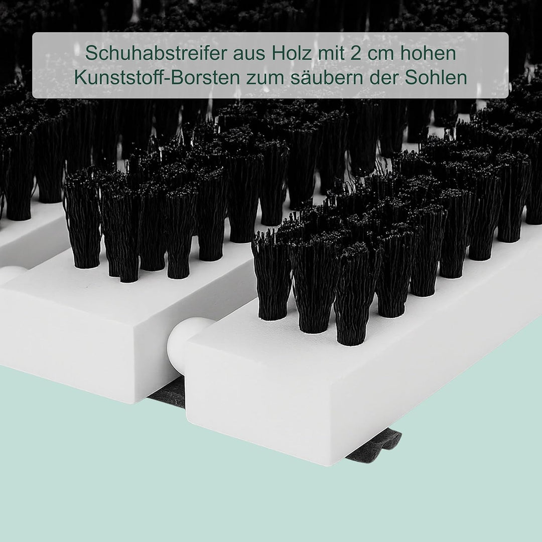 Relaxdays Schuhabstreifer, Rutschfester Boden, kräftige PP-Borsten, Aussen- & Innenbereich, Bürstenm