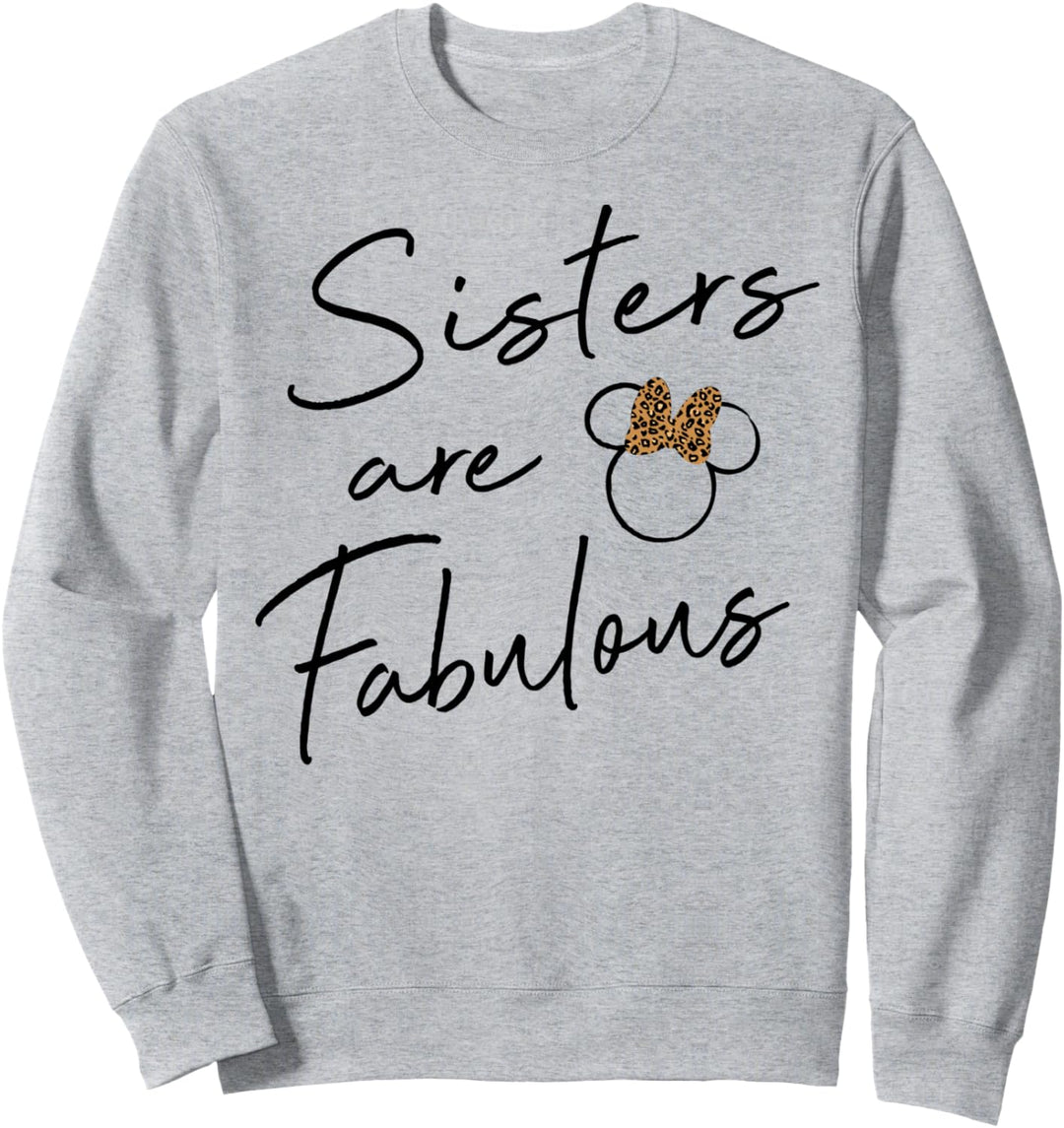 Disney Minnie Mouse Sisters Are Fabulous Cheetah Print Schleife Sweatshirt