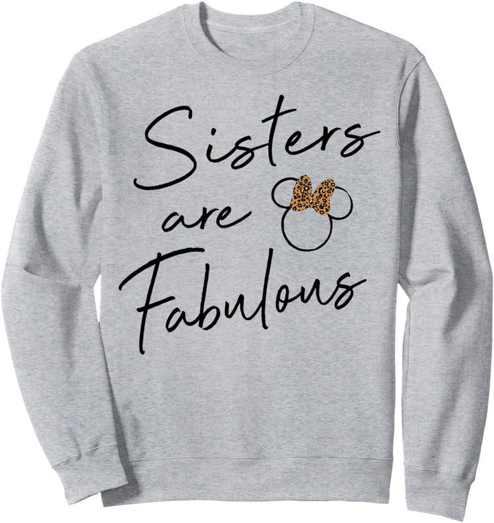 Disney Minnie Mouse Sisters Are Fabulous Cheetah Print Schleife Sweatshirt