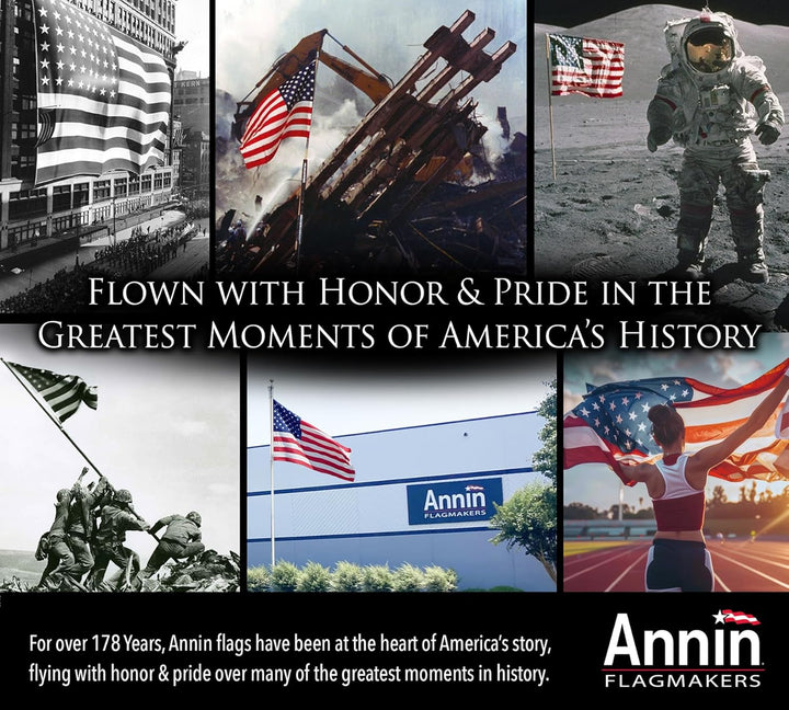 Annin Flagmakers Modell 71808 US-Autofensterflagge, hergestellt in den USA, offizielles Lizenzproduk