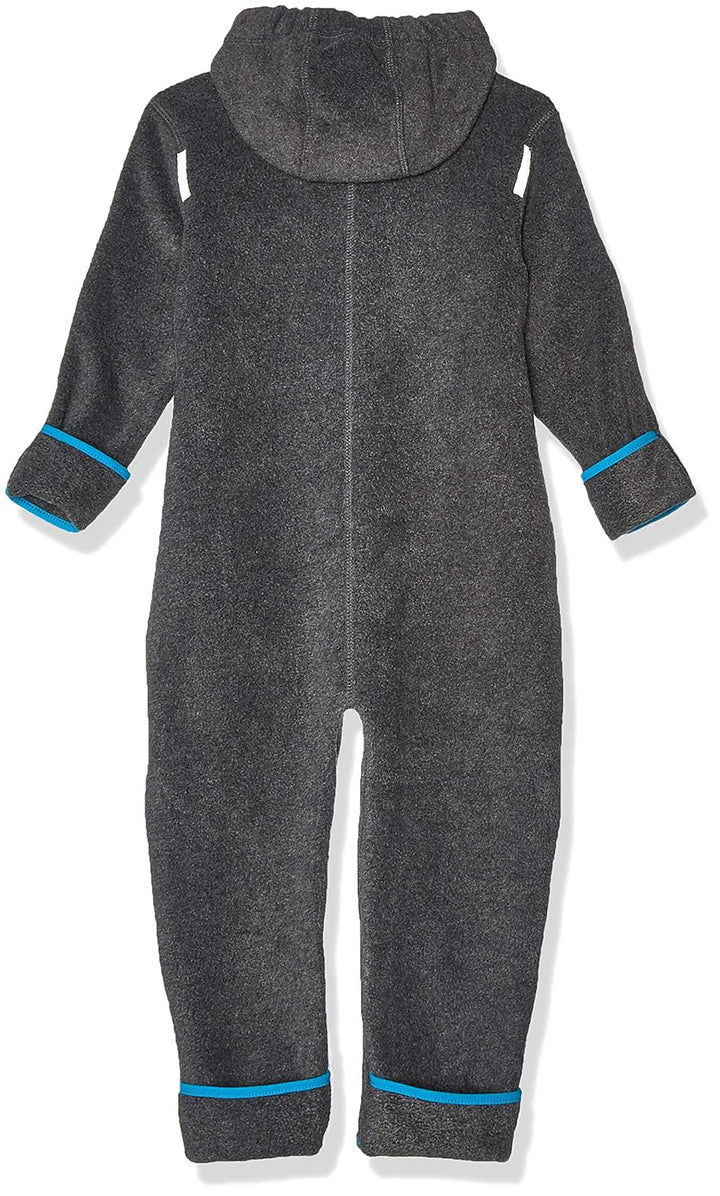 Hoppediz Baby Overall aus Fleece, extra lange Beine - perfekt für die Babytrage, Umschlagbündchen an