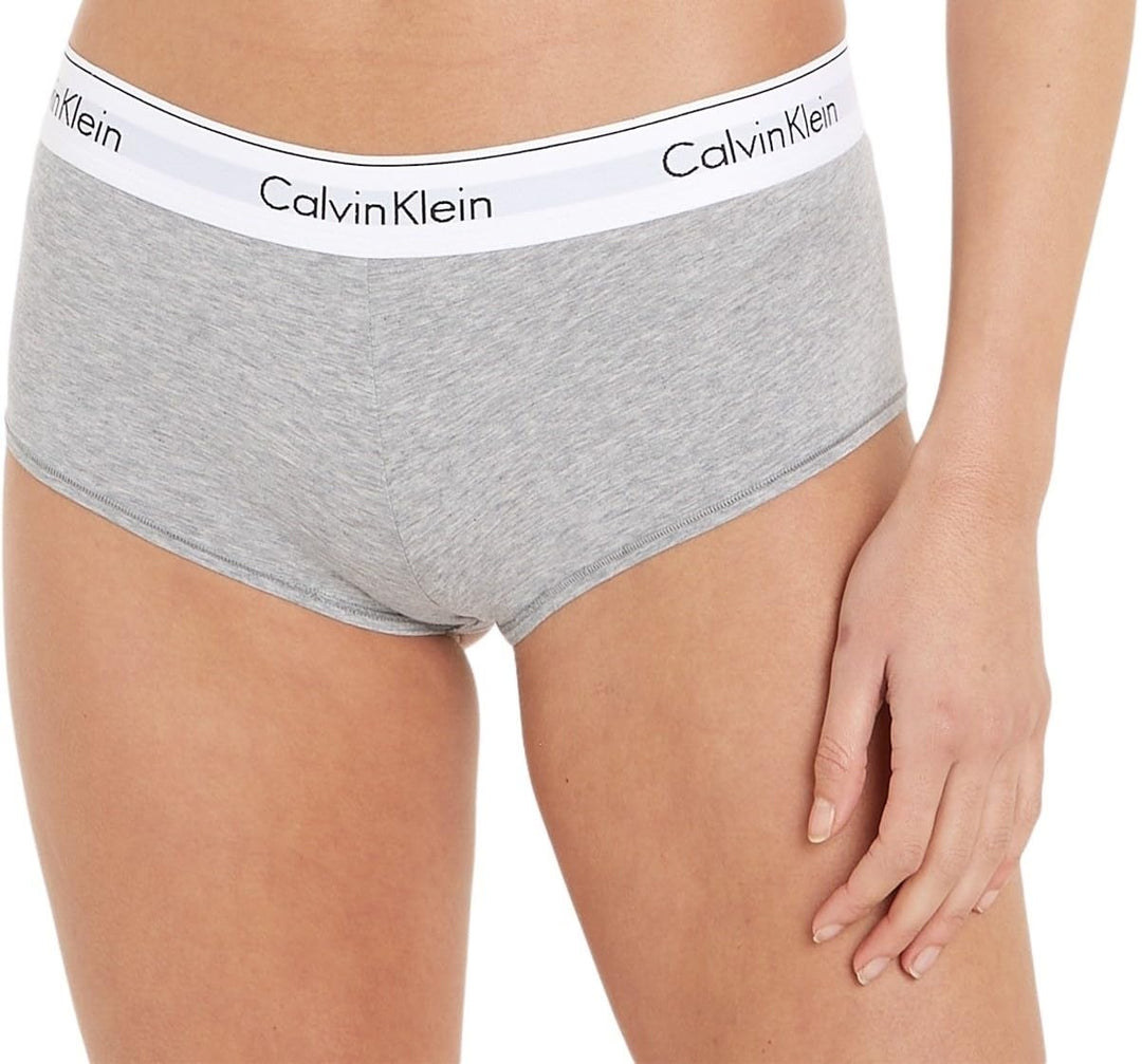 Calvin Klein Damen Boyshorts XS Grau (Grey Heather), XS Grau (Grey Heather)