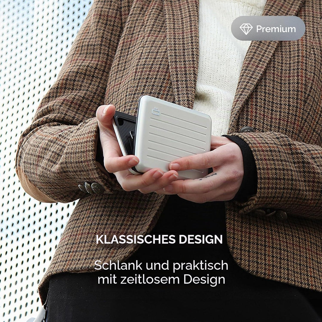 ÖGON -DESIGNS- V2 Smart Case Large - Aluminium Geldbörse - RFID Blockierung Kartenhalter - Kapazität
