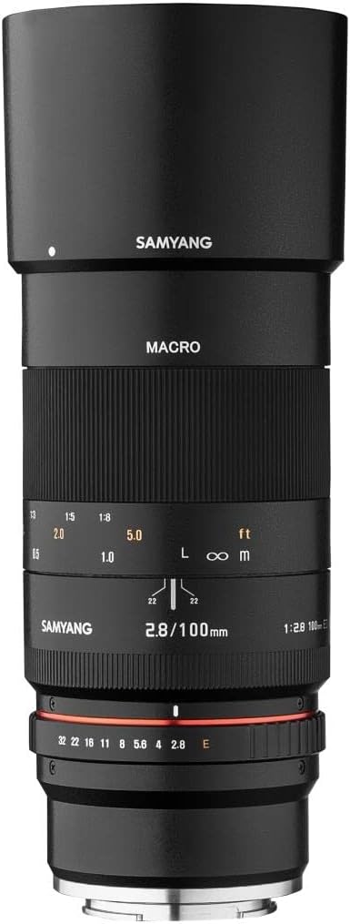 Samyang 100mm F2.8 Makro für MFT– Macro Teleobjektiv Festbrennweite für MFT Mount, manueller Fokus,