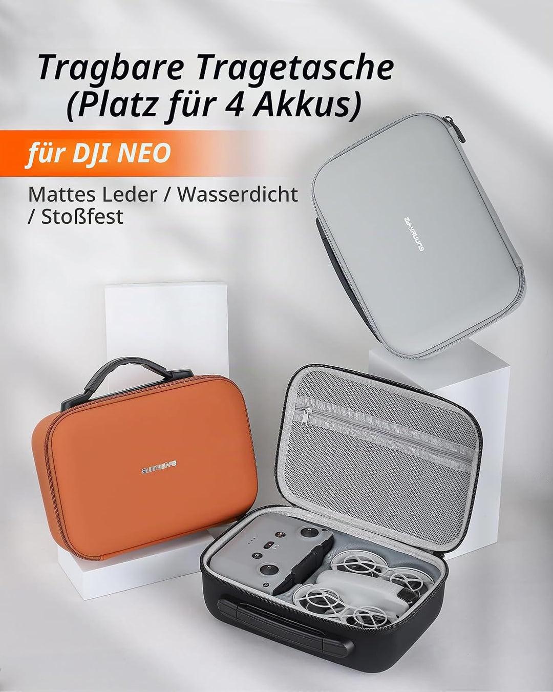 Tasche für DJI Neo Fly More Combo, kompakte Reisetasche Tragetasche für DJI Neo Drone Zubehör und RC