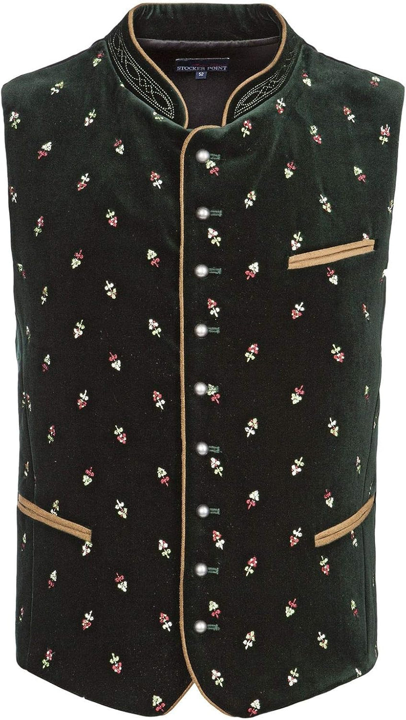 Stockerpoint Herren Trachtenweste Calzado 60 Grün (Tanne), 60 Grün (Tanne)