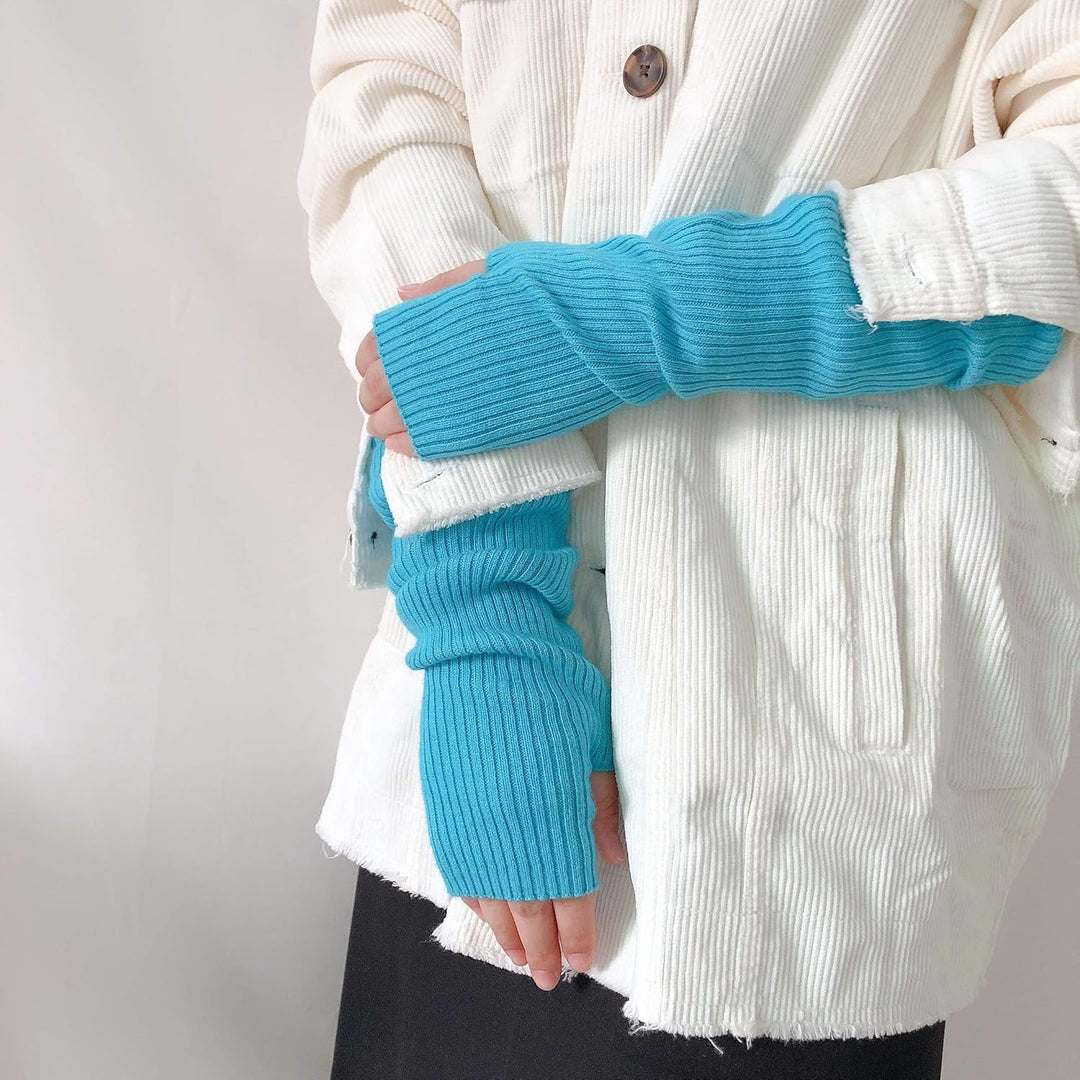 F Flammi Damen Armstulpen, Aqua Blue