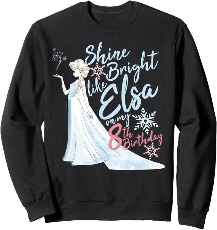 Disney Frozen Shine Bright On My 8th Birthday Sweatshirt