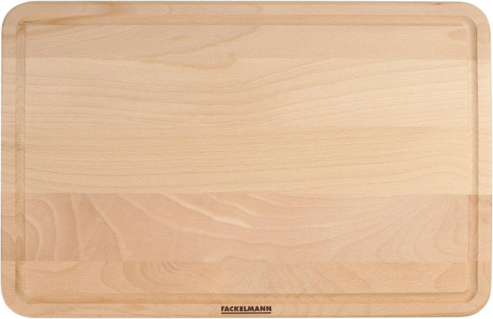 Fackelmann Buchenholz Schneidbrett 40 x 26 cm – Robust &amp; Nachhaltig, Ideal für die Küchenarbeit, pra