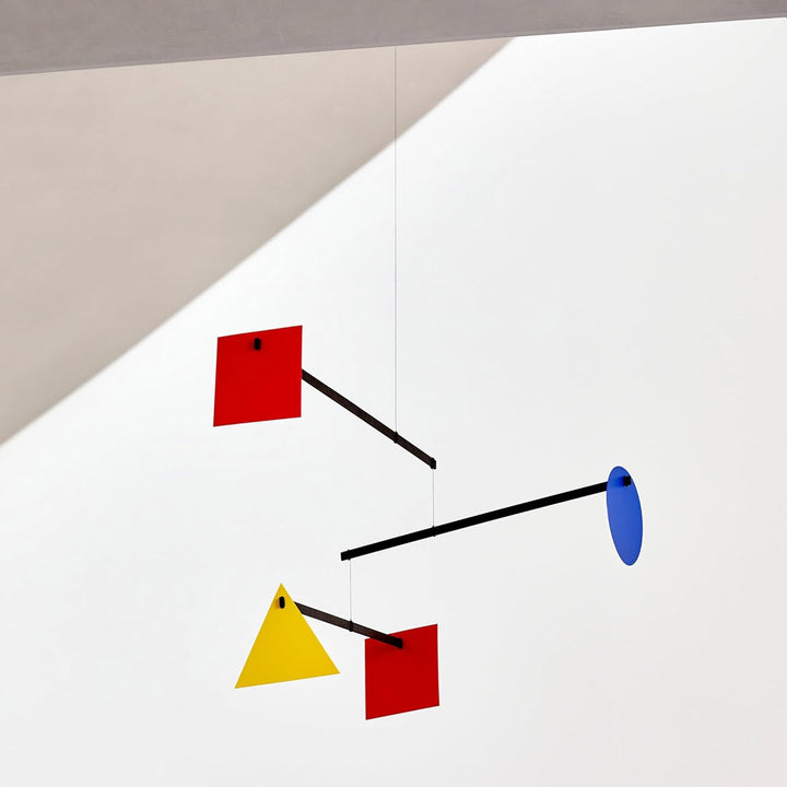 Flensted Mobiles f428 Bauhaus Mobile, Stahl, Mehrfarbig, 35x62 cm