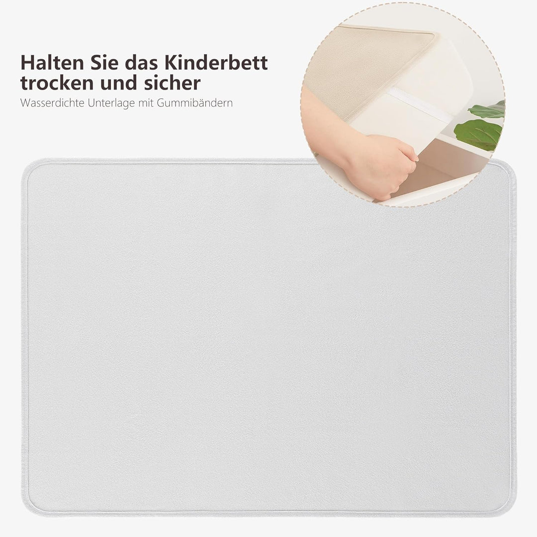Susurration 2er Pack Bettunterlage Wasserdicht Kinder 75x90 cm Waschbar Matratzenschoner Baby Inkont