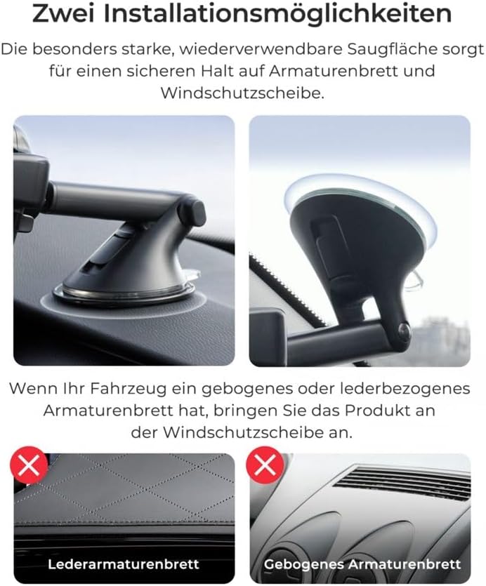 iOttie Easy One Touch 6 Dashboard & Windshield Mount | universelle KFZ-Handyhalterung | Befestigung