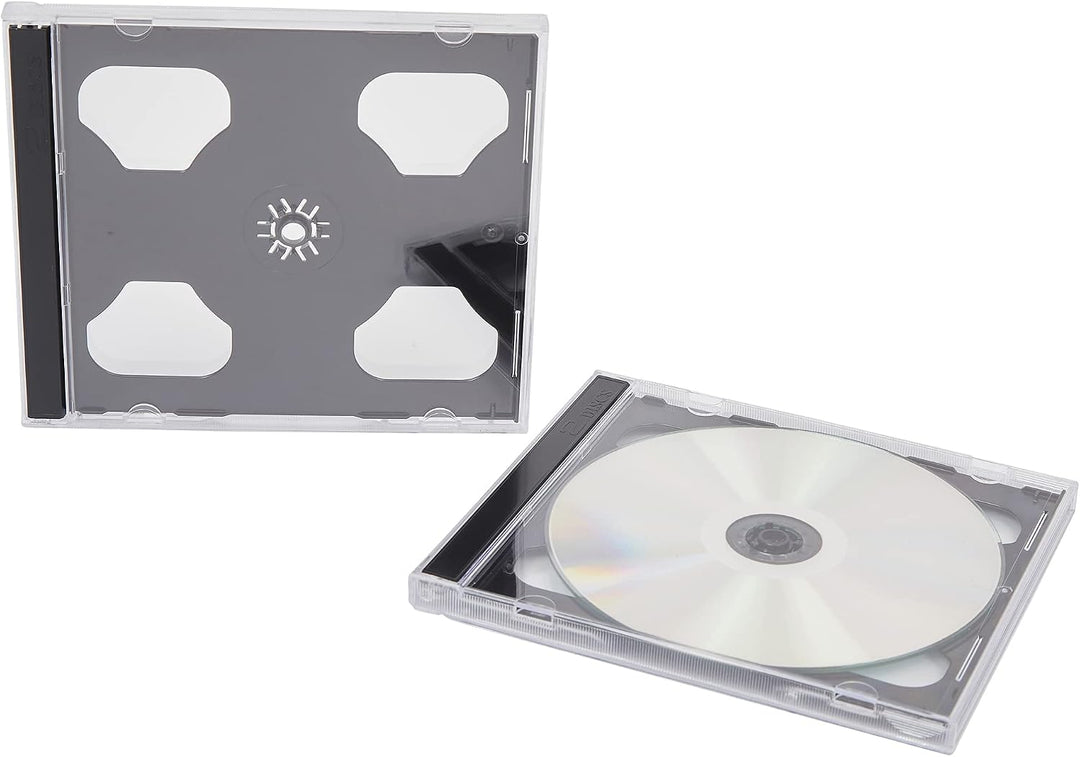 Dragon Trading Doppel-Disc-Hüllen mit schwarzem Fach für 2 CDs / DVDs / Blu-Ray-Discs. Doppelte schw