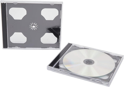 Dragon Trading® CD-Hüllen, Doppelhüllen, 10,4 mm, für 2 Discs, schwarzer Einsatz, 10 Stück