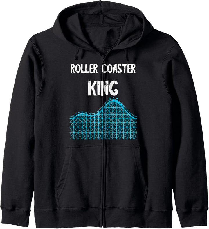 Roller Coaster King Achterbahn König Freizeitpark Kirmes Kapuzenjacke