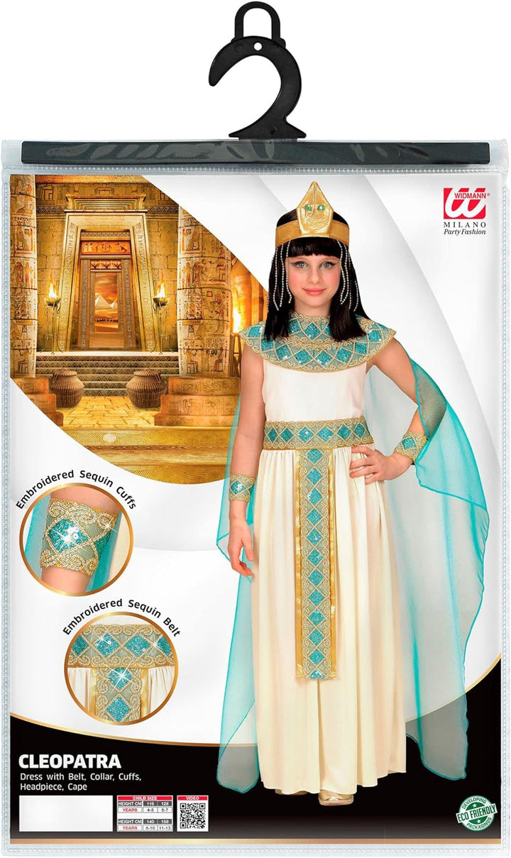 WIDMANN 49428 COSTUME CLEOPATRA BIANCO 11/13 158 CM #494H 116 Weiss, 116 Weiss