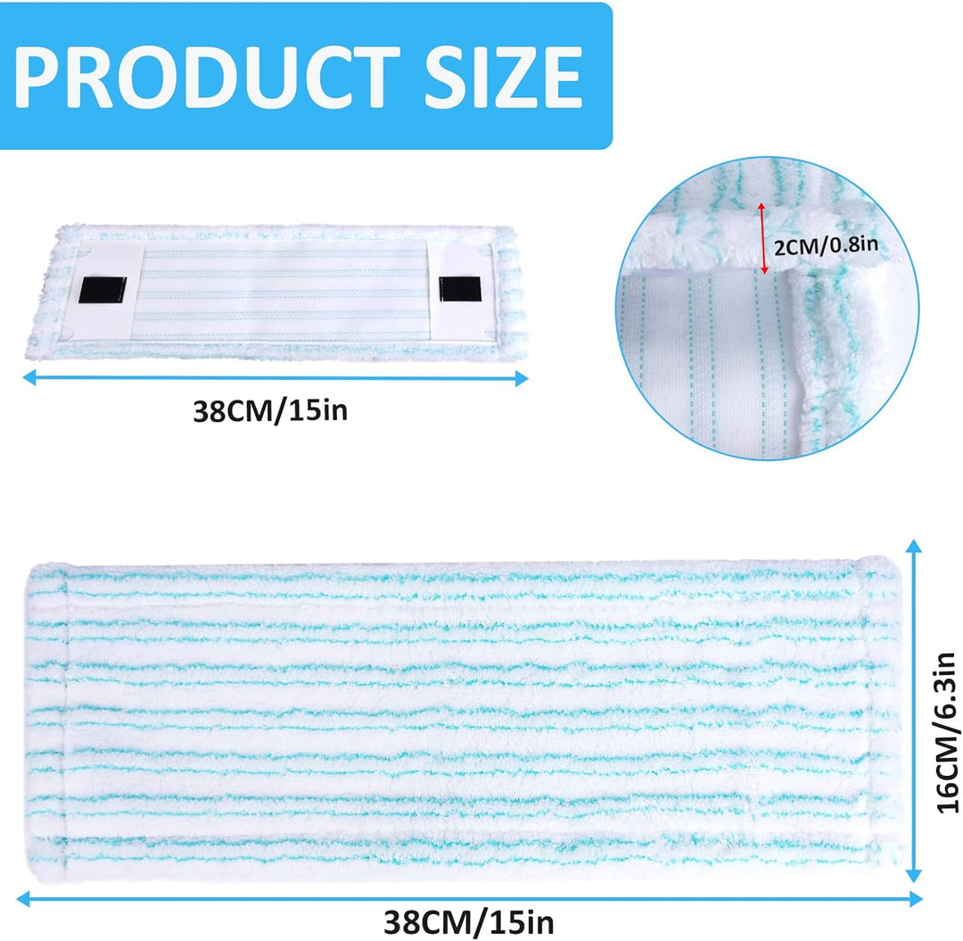 4 Stück Wischbezug für Leifheit Clean Twist M Ergo 2.0 Bodenwischer, 2 Arten Mikrofaser System Ersat