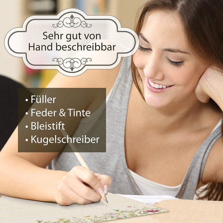 Wildblumen Briefpapier 500 Blatt Papier DIN A4 beidseitig floral Natur nachhaltig für Frauen Schreib