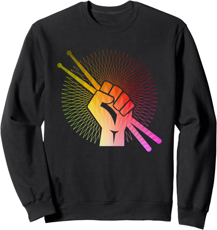 Drummer Drumsticks Faust Schlagzeug Geschenk Sweatshirt