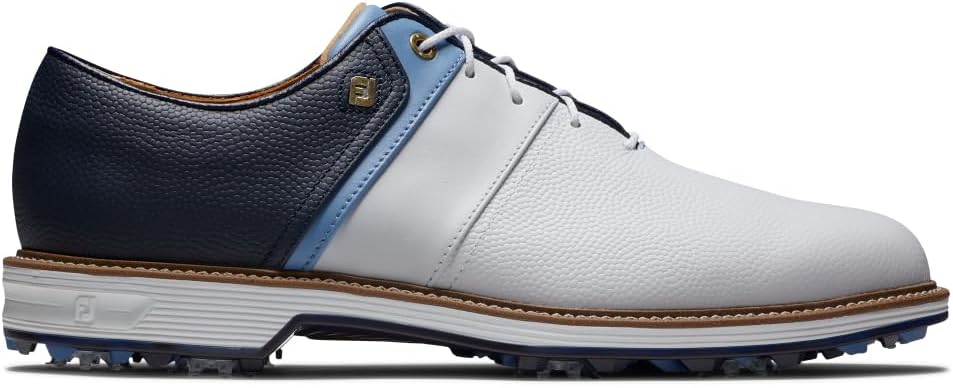FootJoy Herren Premiere PackardGolfschuh 41 EU Weit Weiss Hellblau Marineblau, 41 EU Weit Weiß