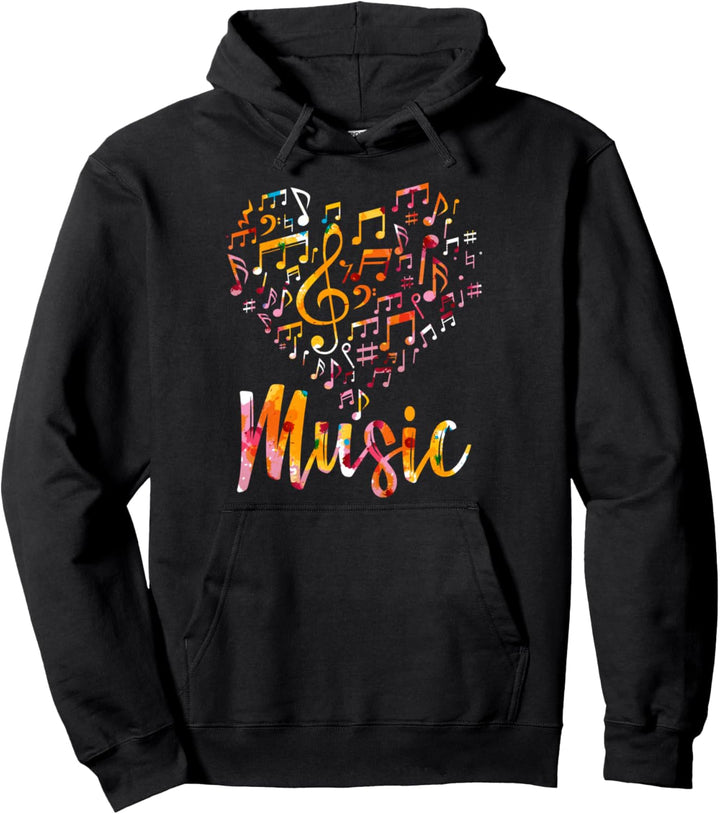 Musiker Geschenk Notenschlüssel Musik Pullover Hoodie