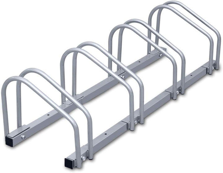 Fiqops Fahrradständer für 4 Fahrräder, Fahrradhalterung auf dem Boden, Aufstellständer für Fahrradau