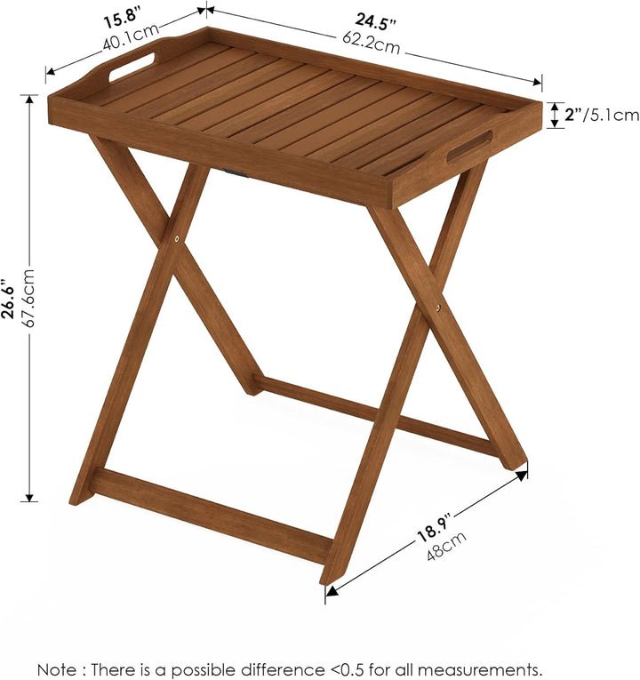 Furinno Tioman FG19557 Gartentisch aus Hartholz, naturfarben, Natur