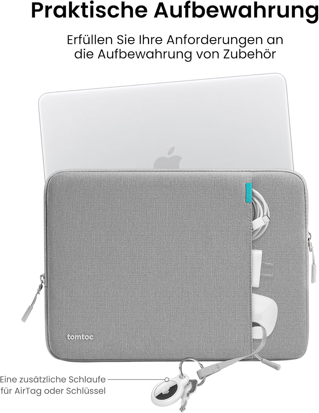 tomtoc 360° Tasche Hülle Entwickelt für 13 Zoll MacBook Neo A3404 (2026) mit A18 Pro Chip, Wasserabw