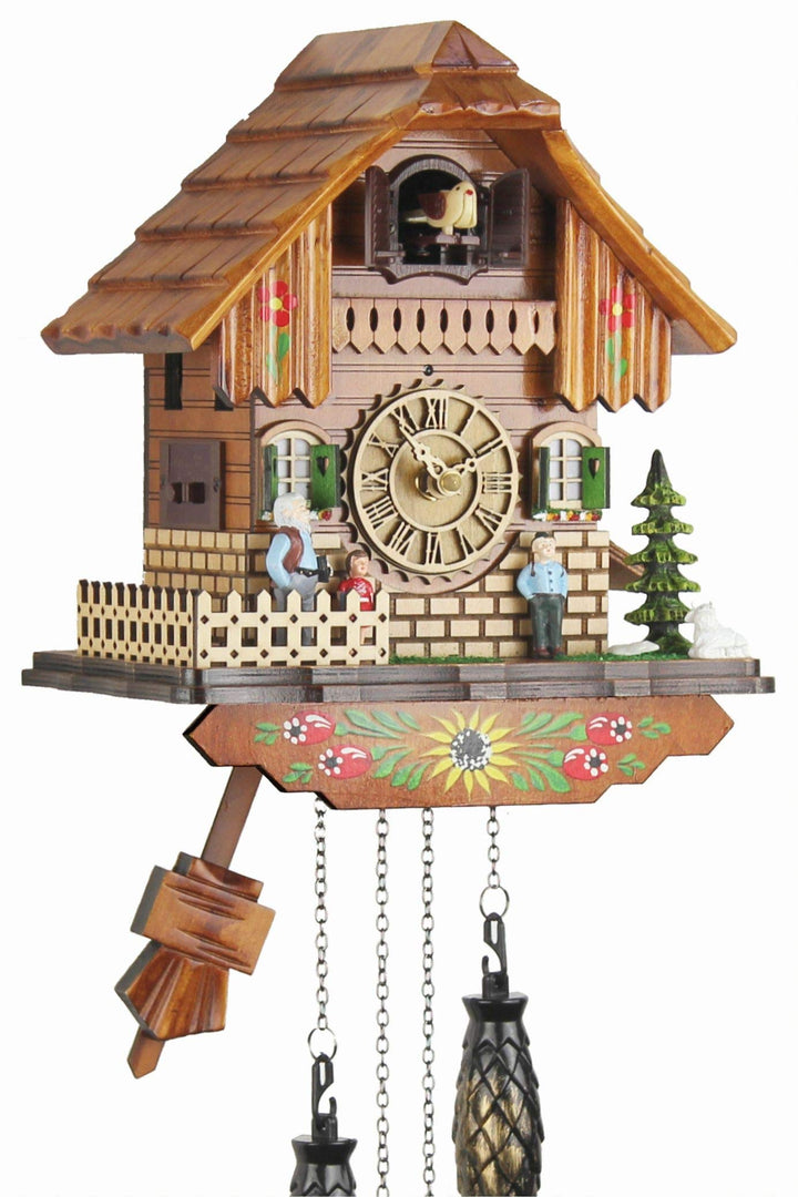 Eble Kuckucksuhr Kuckuckuhr Echtholz NEU batteriebetriebenes Quartzwerk Musik Kuckuckruf Heidi Haus