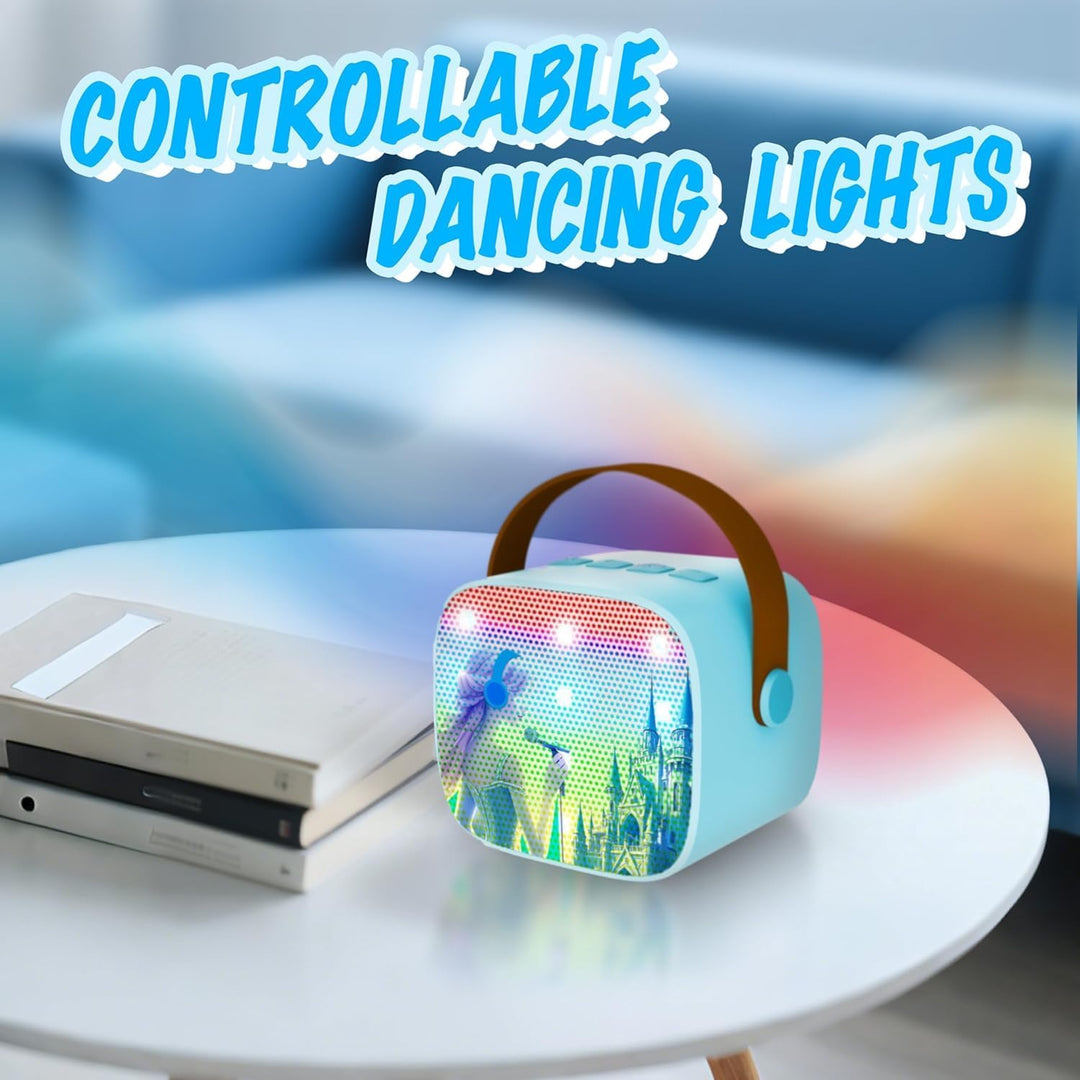 Karaoke Maschine Kinder, Mini Bluetooth Karaoke Anlage mit 2 Mikrofonen für 3 4 5 6 7 8 9 Jahre, Geb